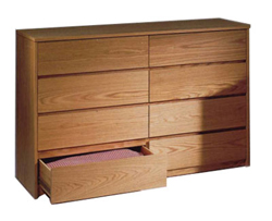 Nittany Dresser, 8 Drawers, 4 Side by Side, 60"W